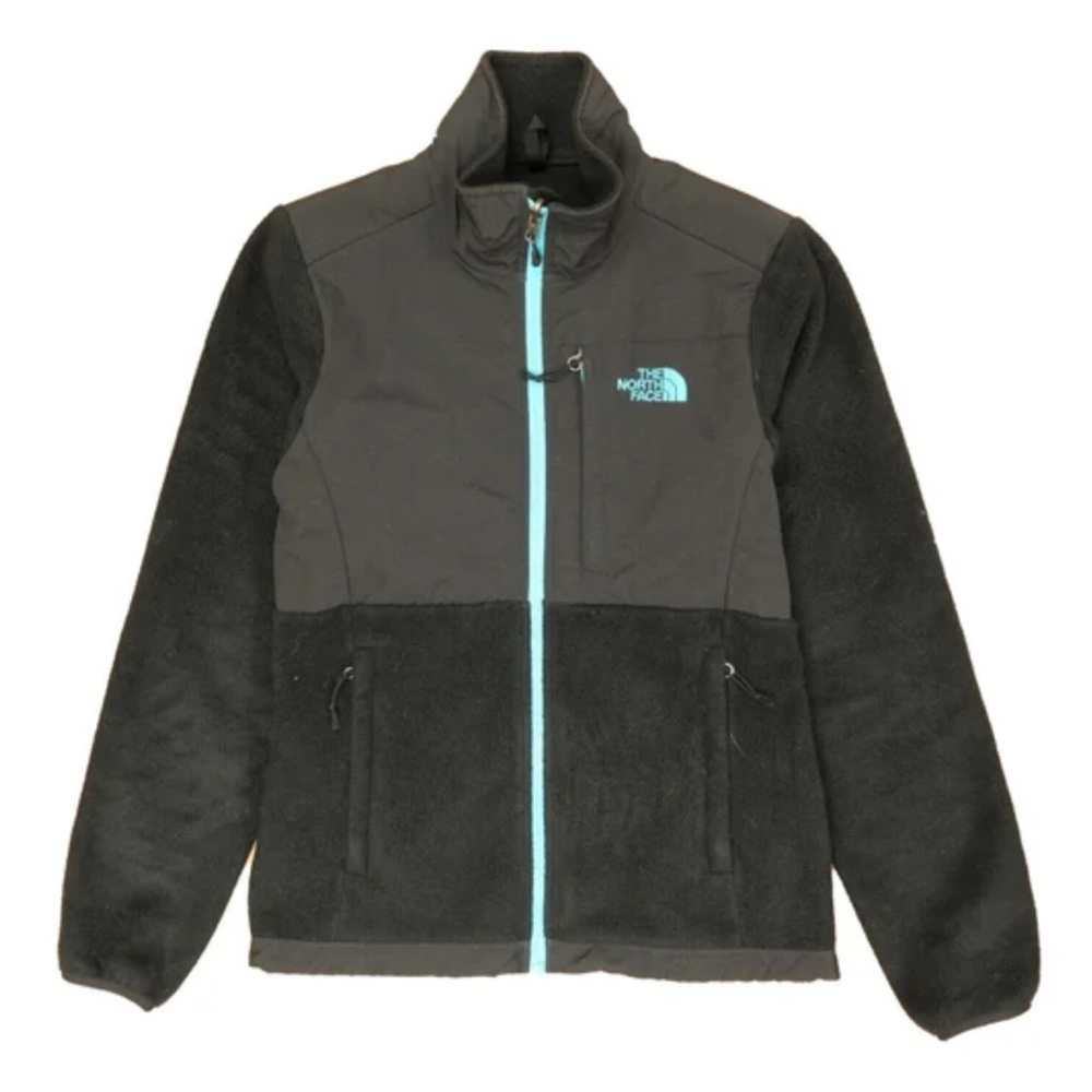 The North Face Denali Teal and Black Zip Up